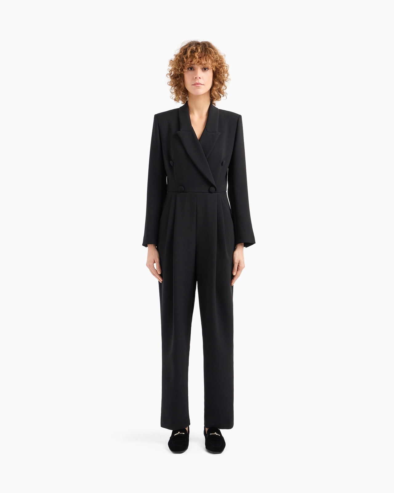 Two-piece effect jumpsuit with technical crêpe lapels - 4