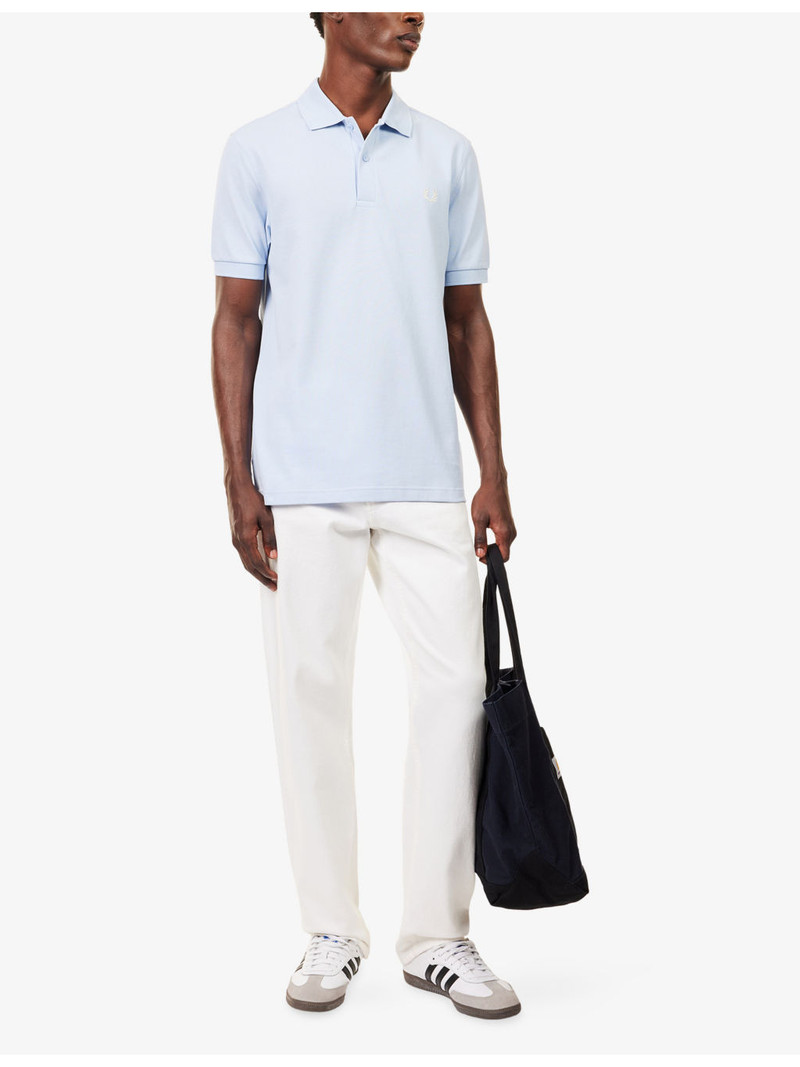 Fred Perry Regular-Fit Embroidered-Logo Cotton Polo Shirt outlook