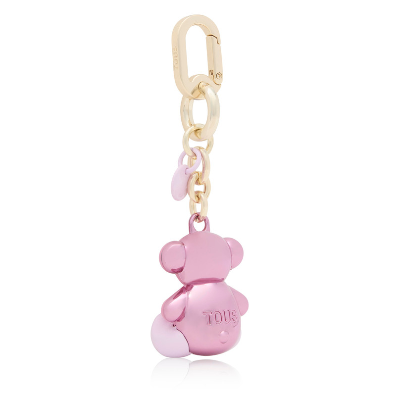 TOUS Pink metal Key ring Bold Bear outlook