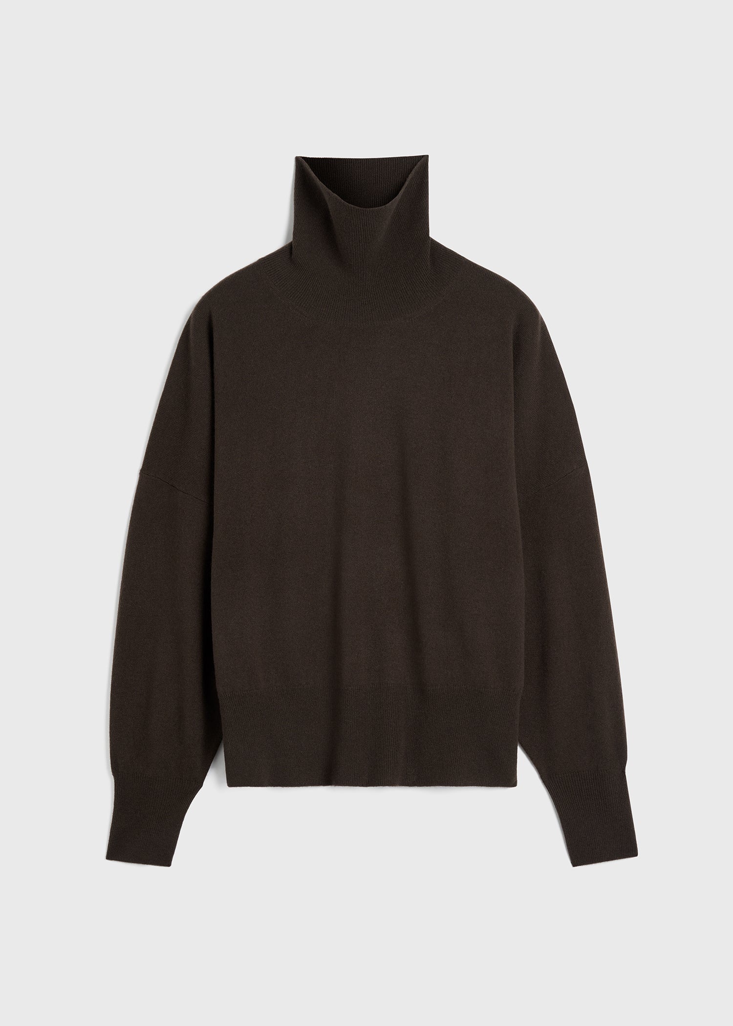 Cashmere turtleneck dark brown - 1