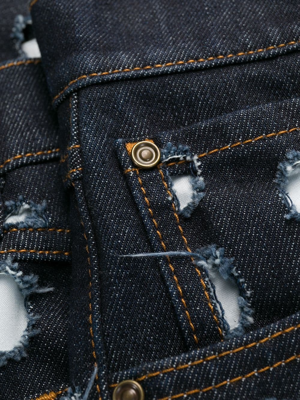 burnt-out denim jeans - 6