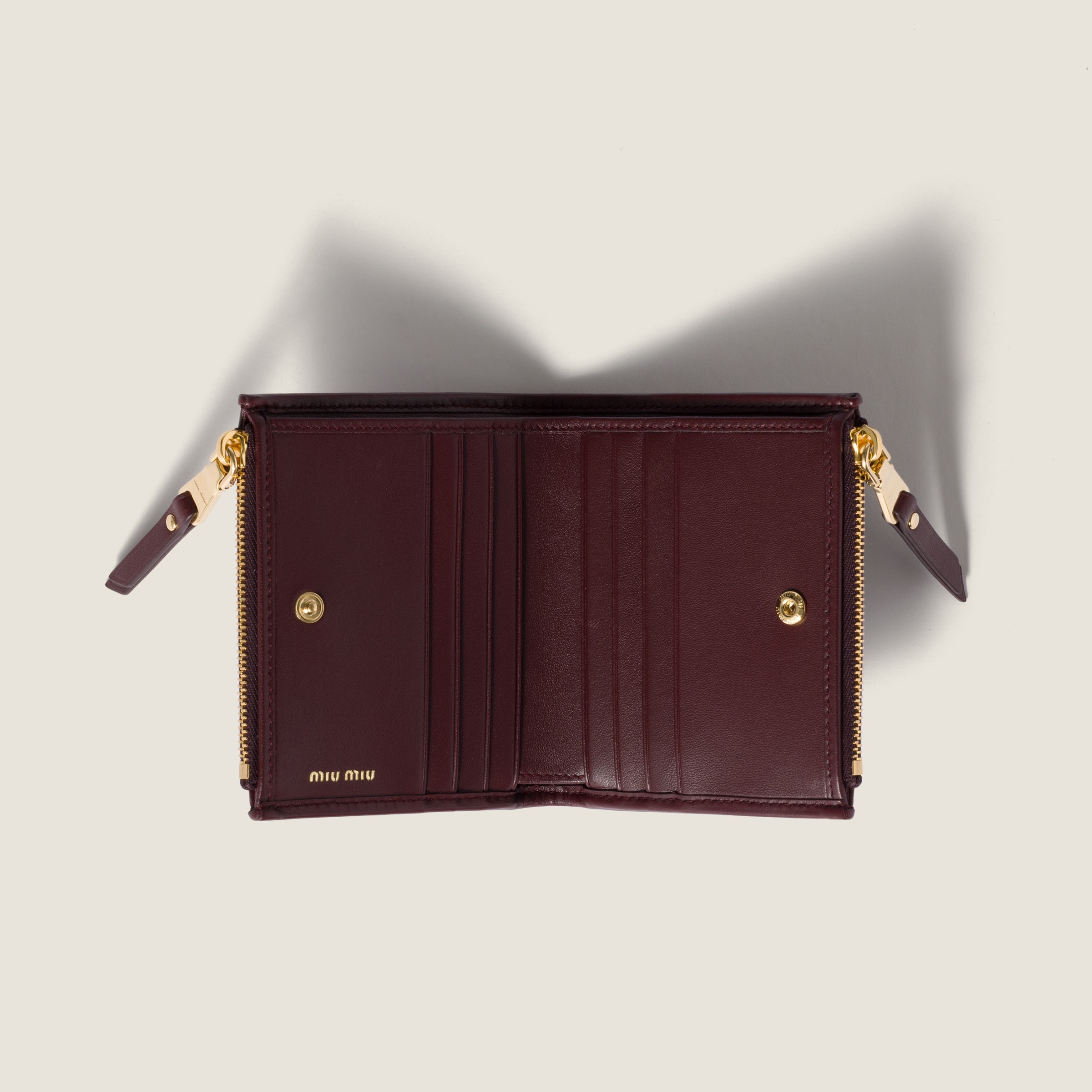 Matelassé nappa leather small wallet - 2