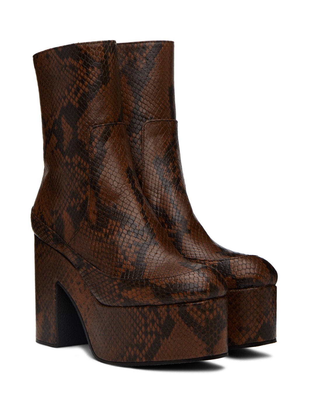 SSENSE Exclusive Tan & Black Boots - 4