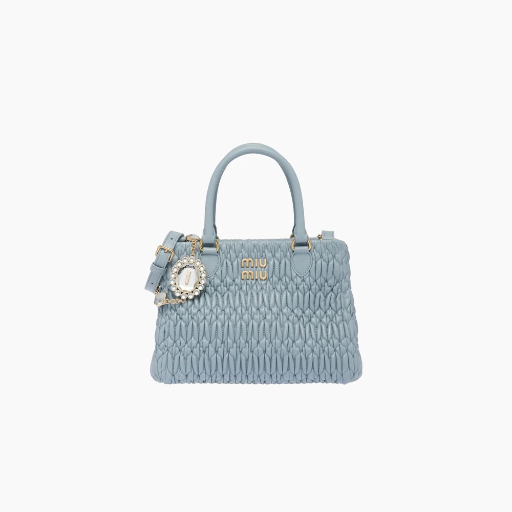 Miu Crystal nappa leather and crystal handbag - 1
