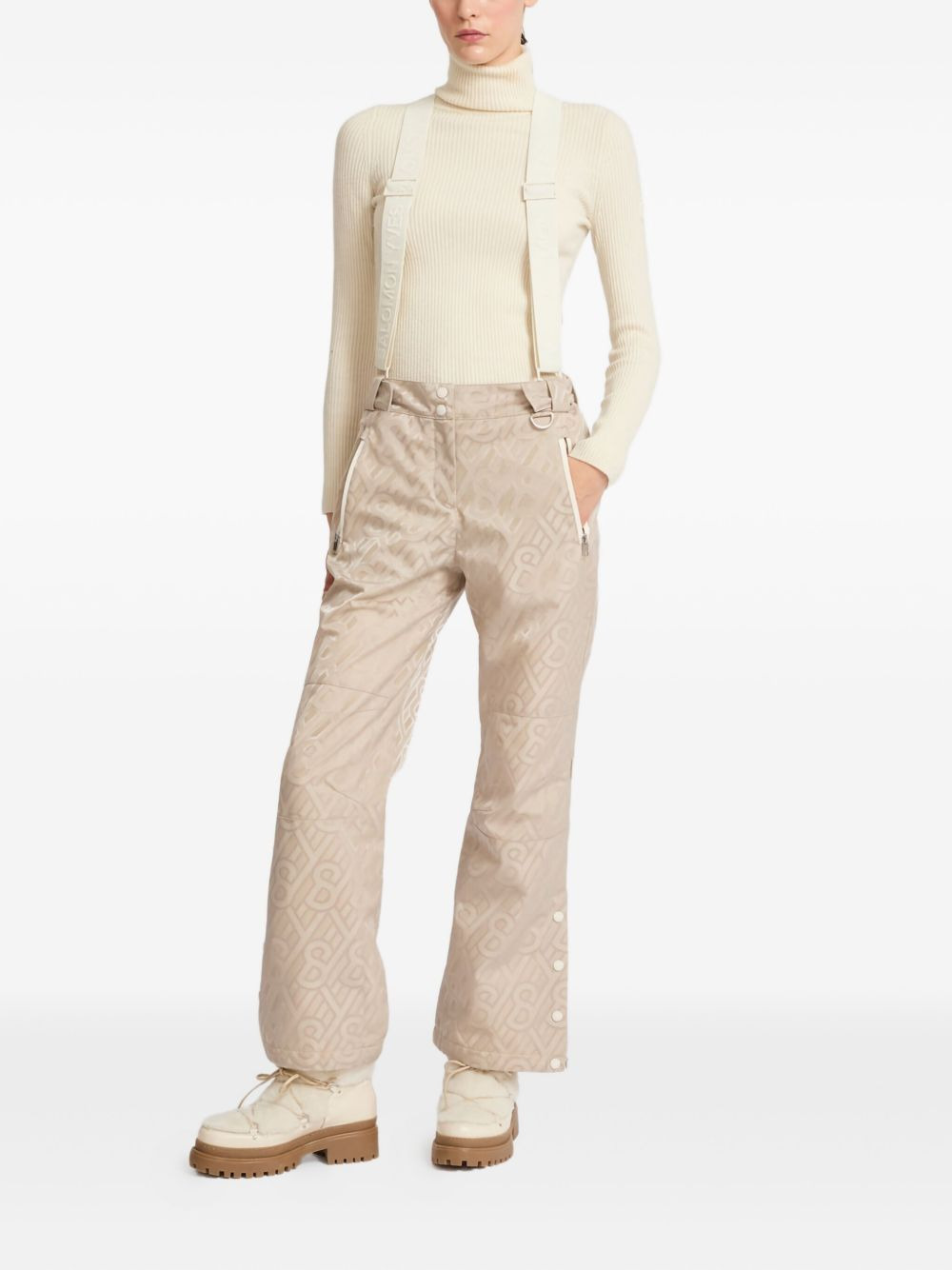 monogram-pattern snow trousers - 2