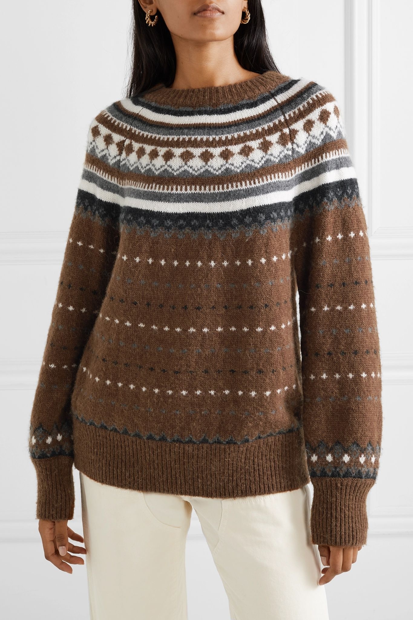 50s Fair Isle knitted sweater - 3