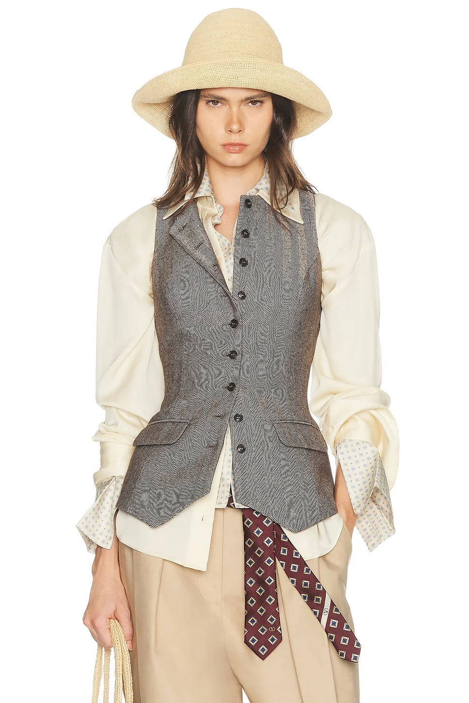 Italian Herringbone Waistcoat - 1