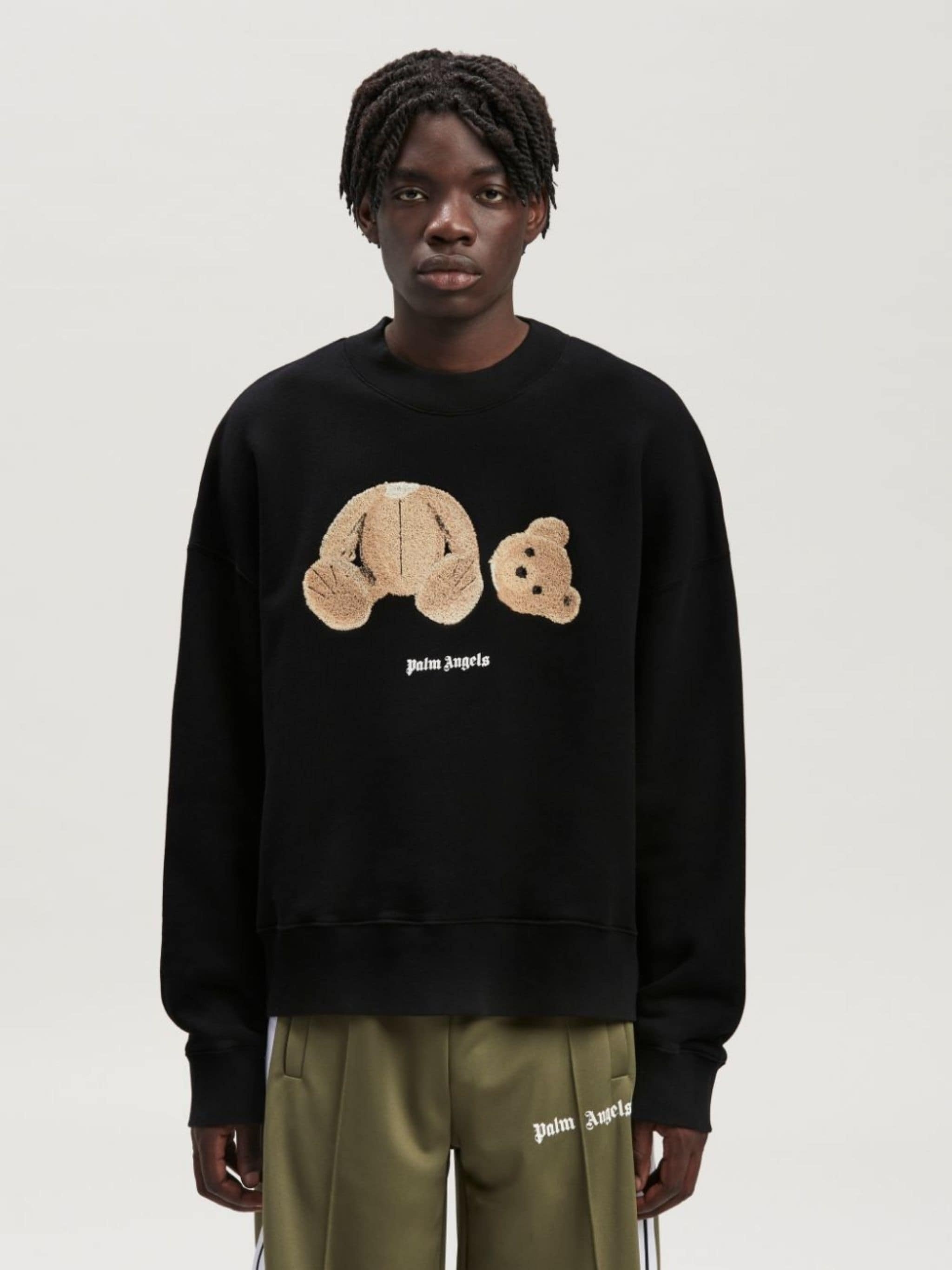 Bear motif crew-neck sweatshirt - 3