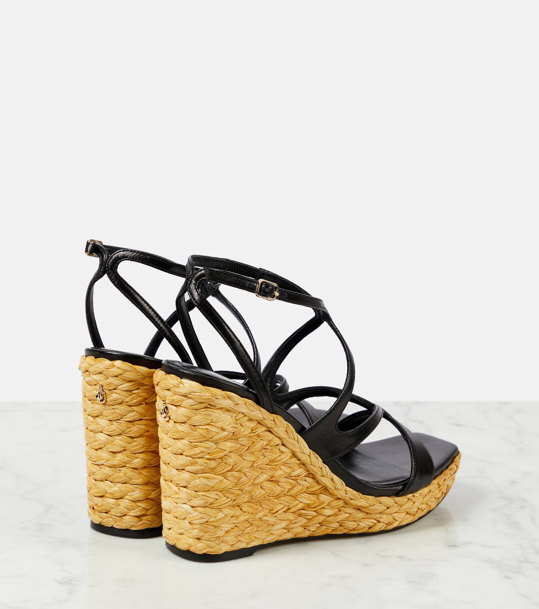 Ayla 110 leather espadrille wedges - 3