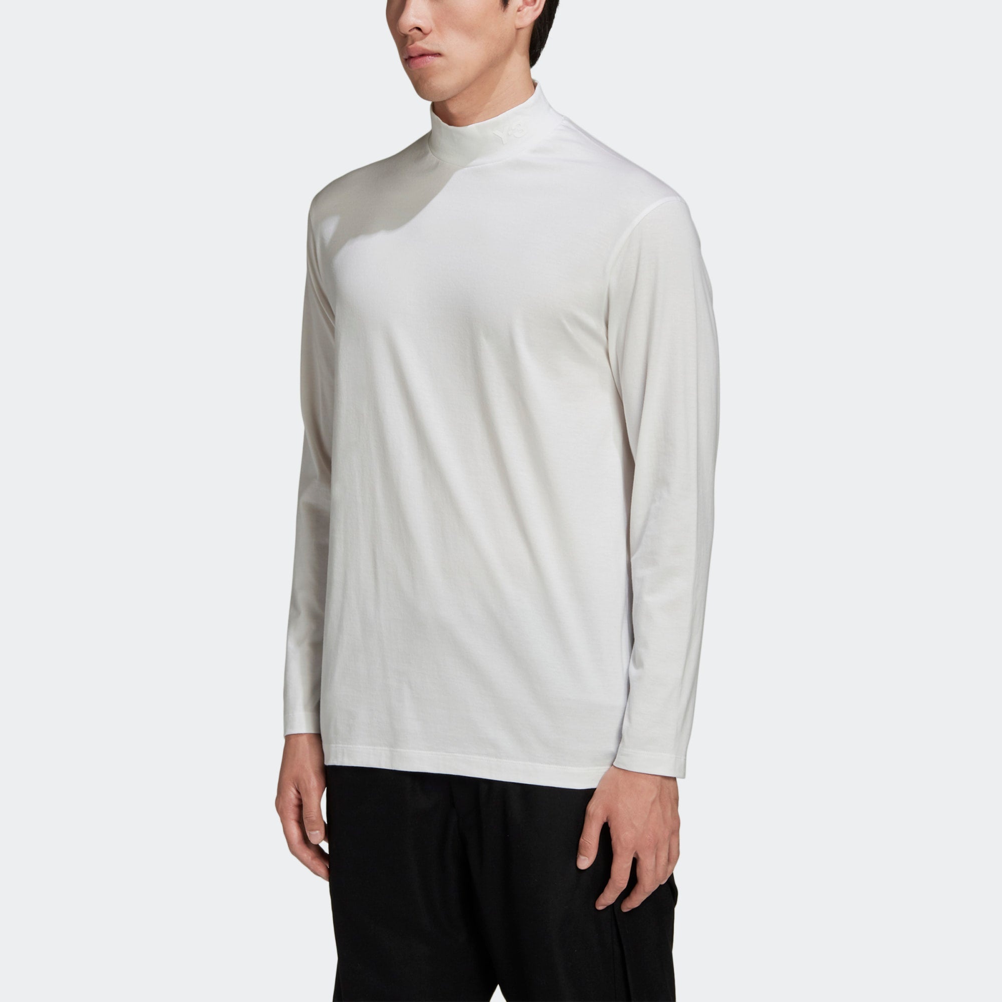 Men's Y-3 Solid Color Casual Long Sleeves White GK4496 - 4
