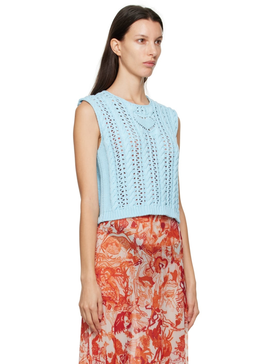 SSENSE Exclusive Blue Braided Vest - 2