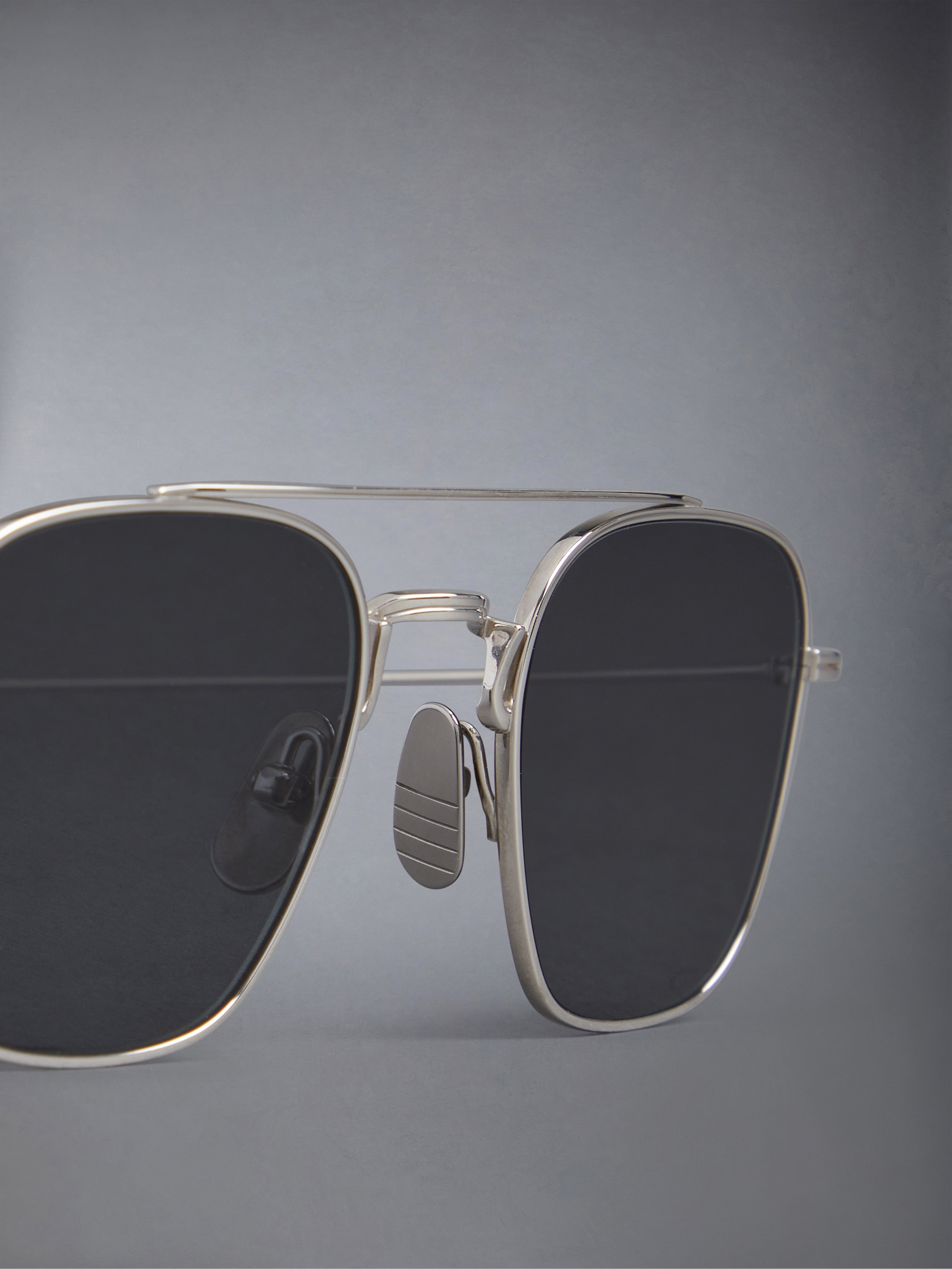 TITANIUM SQUARED AVIATOR SUNGLASSES - 5