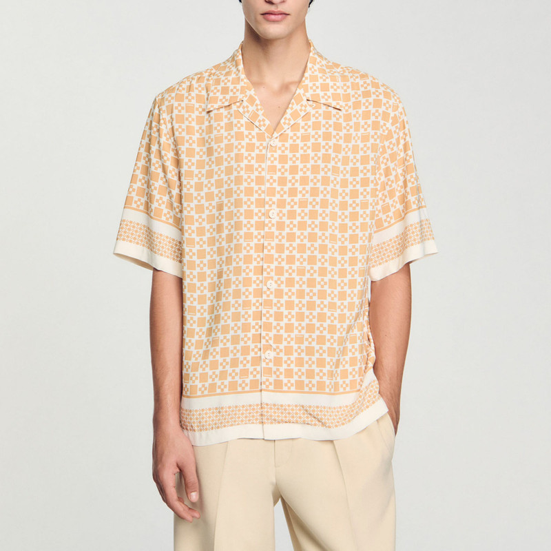 SQUARE CROSS MOTIF 굽기 SHIRT 5