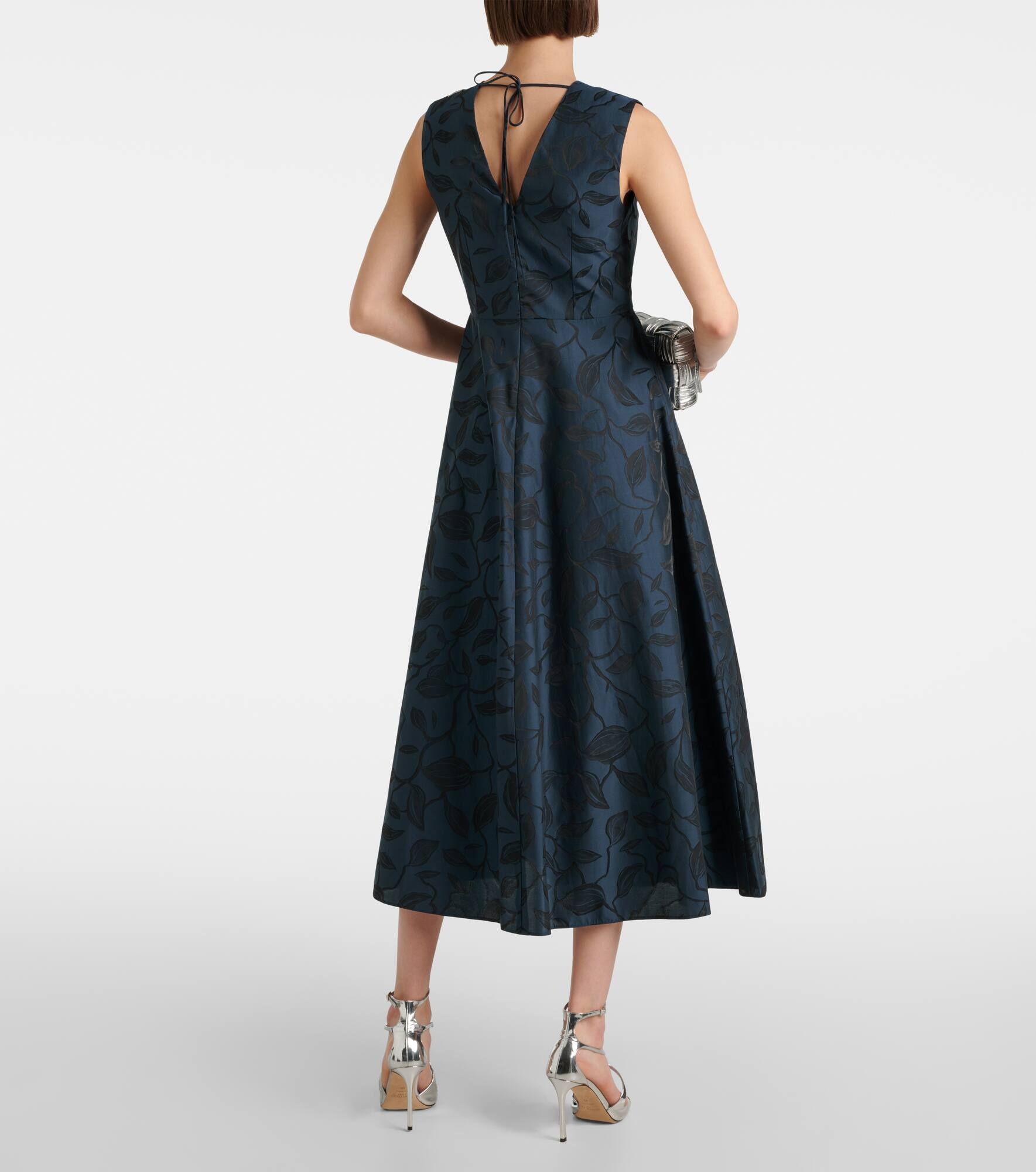 Diego pleated jacquard midi dress - 3