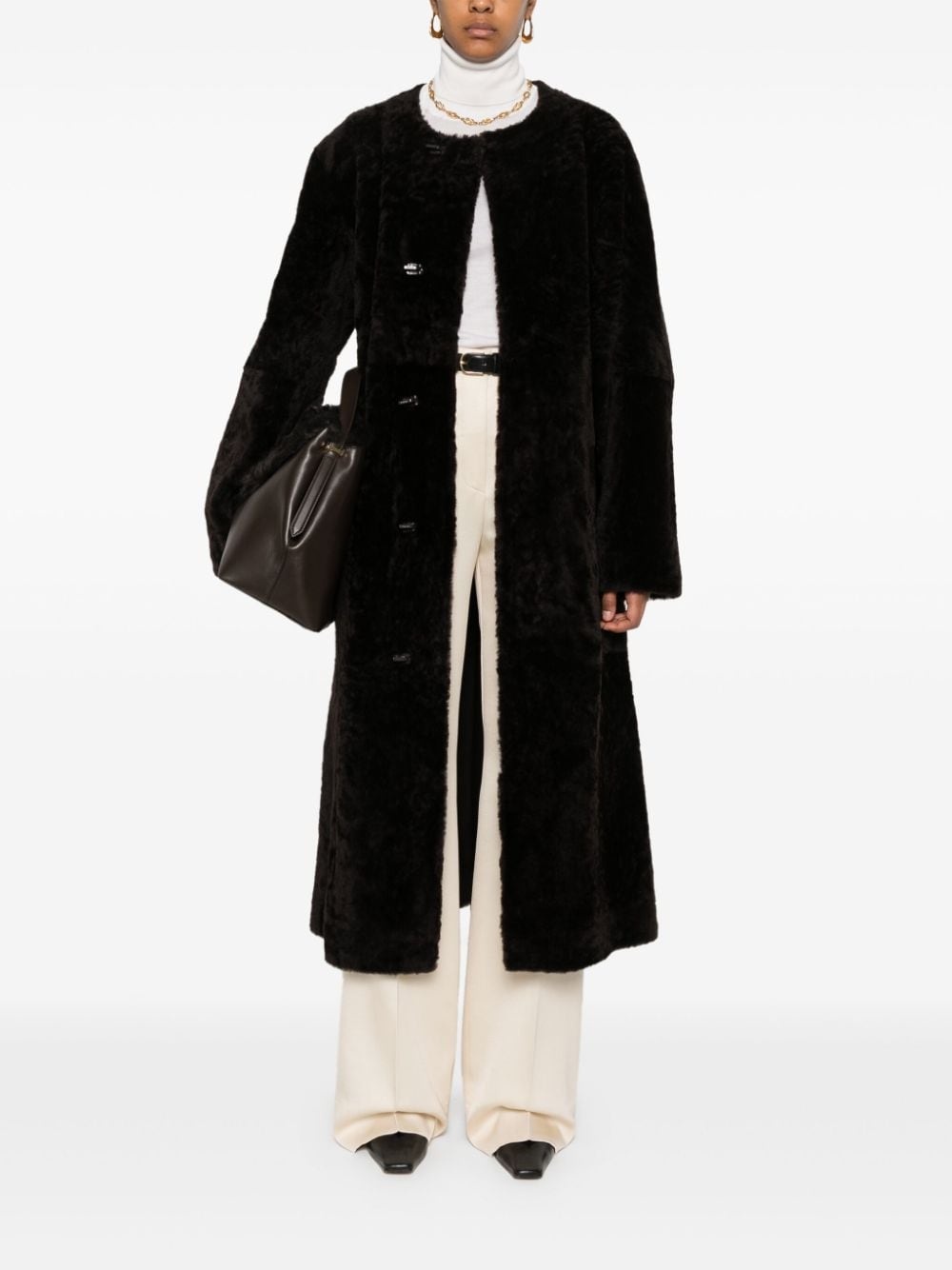 soft shearling coat - 2