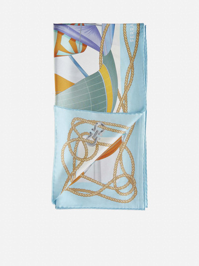 FERRAGAMO Sails print silk scarf outlook