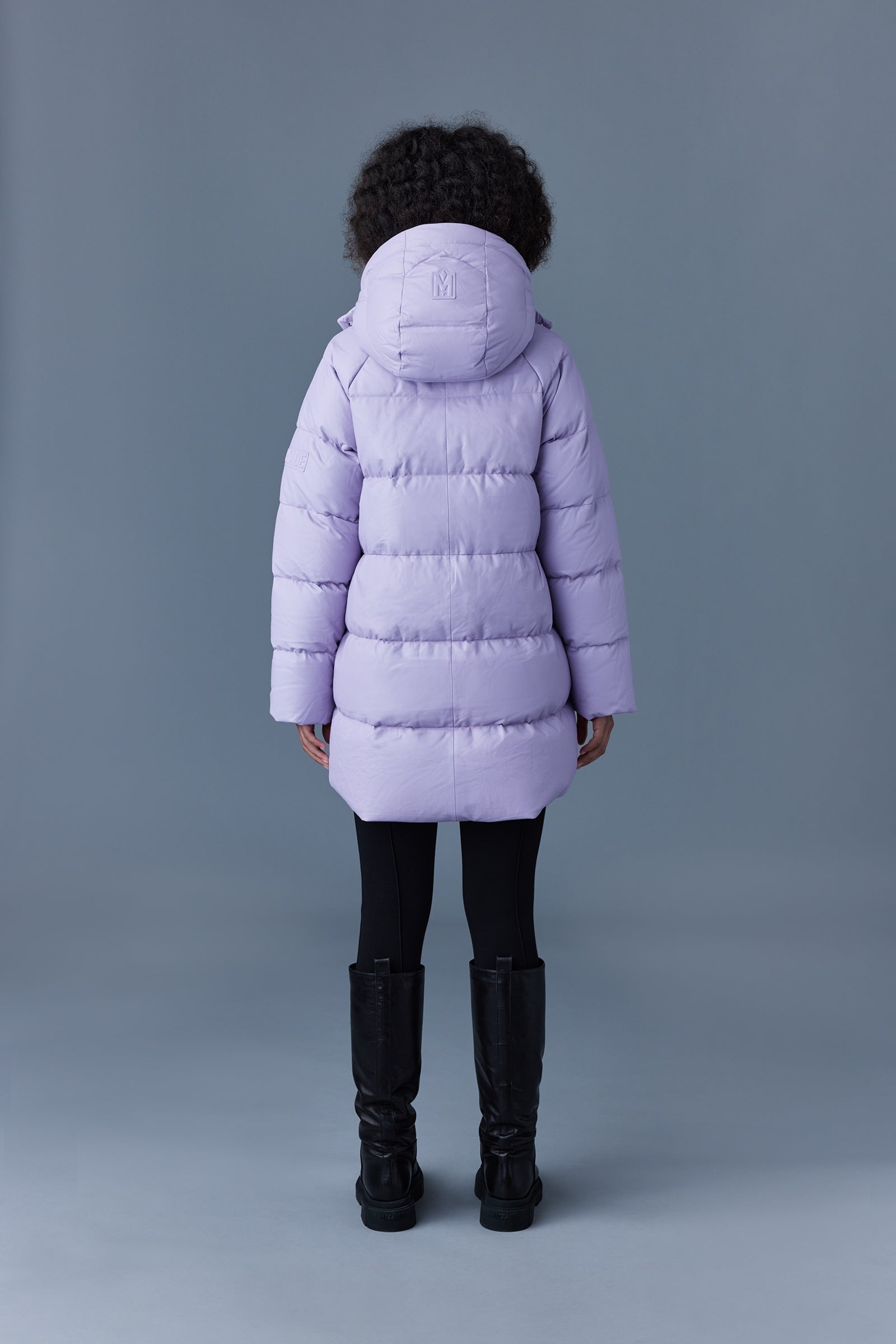 KARSYN (R) Leather down jacket with removable hood - 4