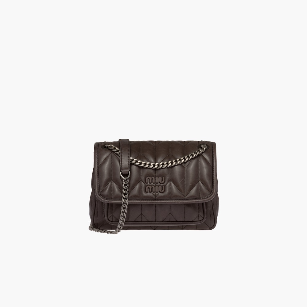 Shiny leather shoulder bag - 1