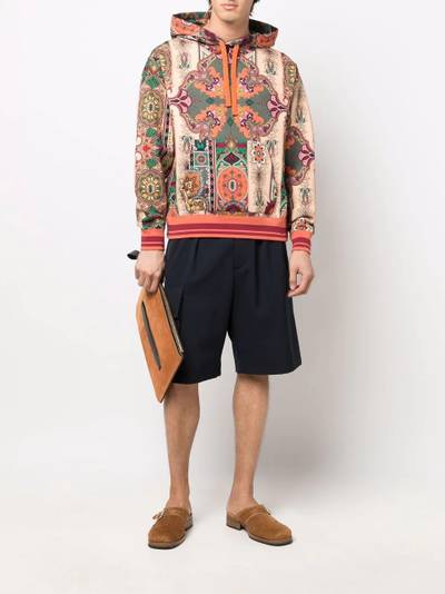 Etro abstract-print cotton hoodie outlook