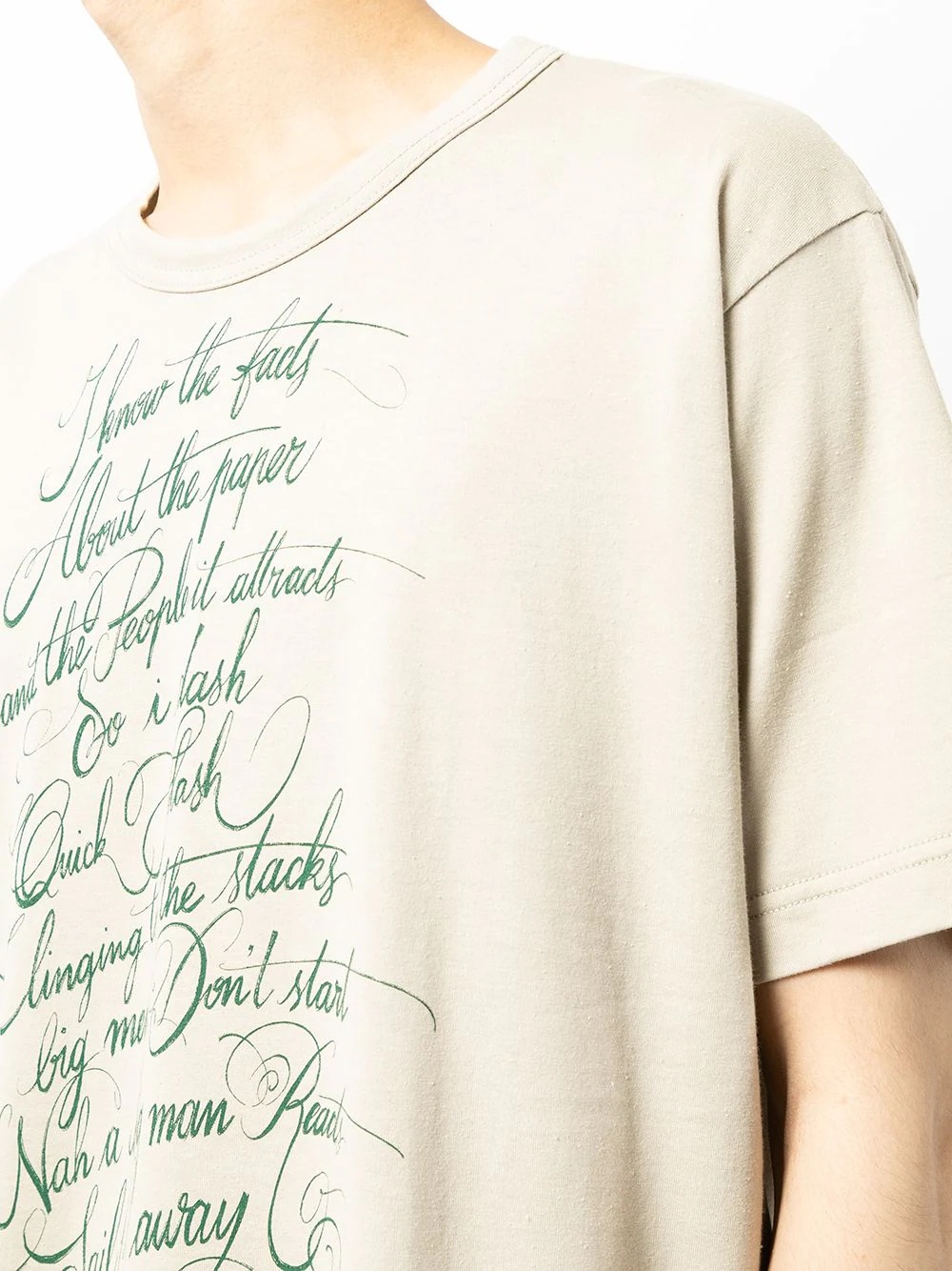 handwriting-print T-shirt - 5