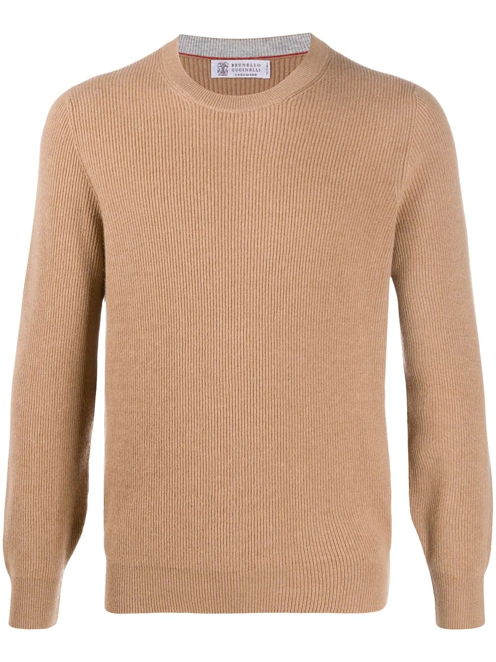 raglan-sleeve ribbed knit jumper - 1