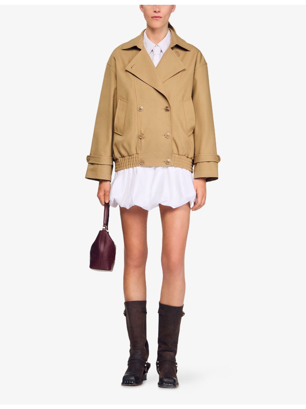 Relaxed-Fit Double-Breasted Cotton Trench Coat - 2