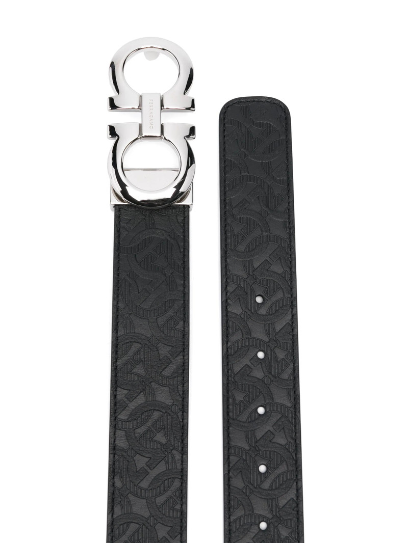 FERRAGAMO Embossed Gancini Belt outlook