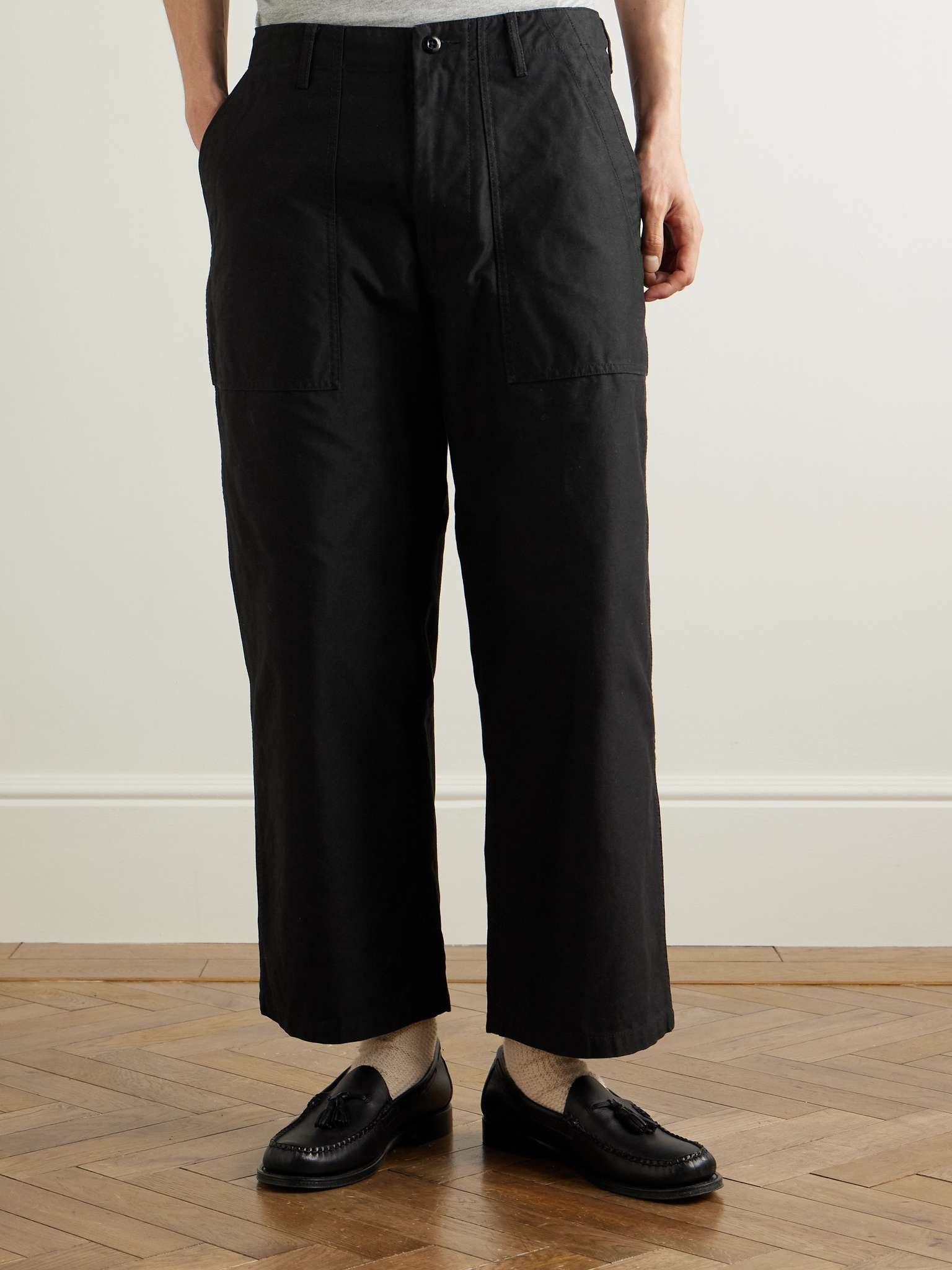 Wide-Leg Cotton Trousers - 6