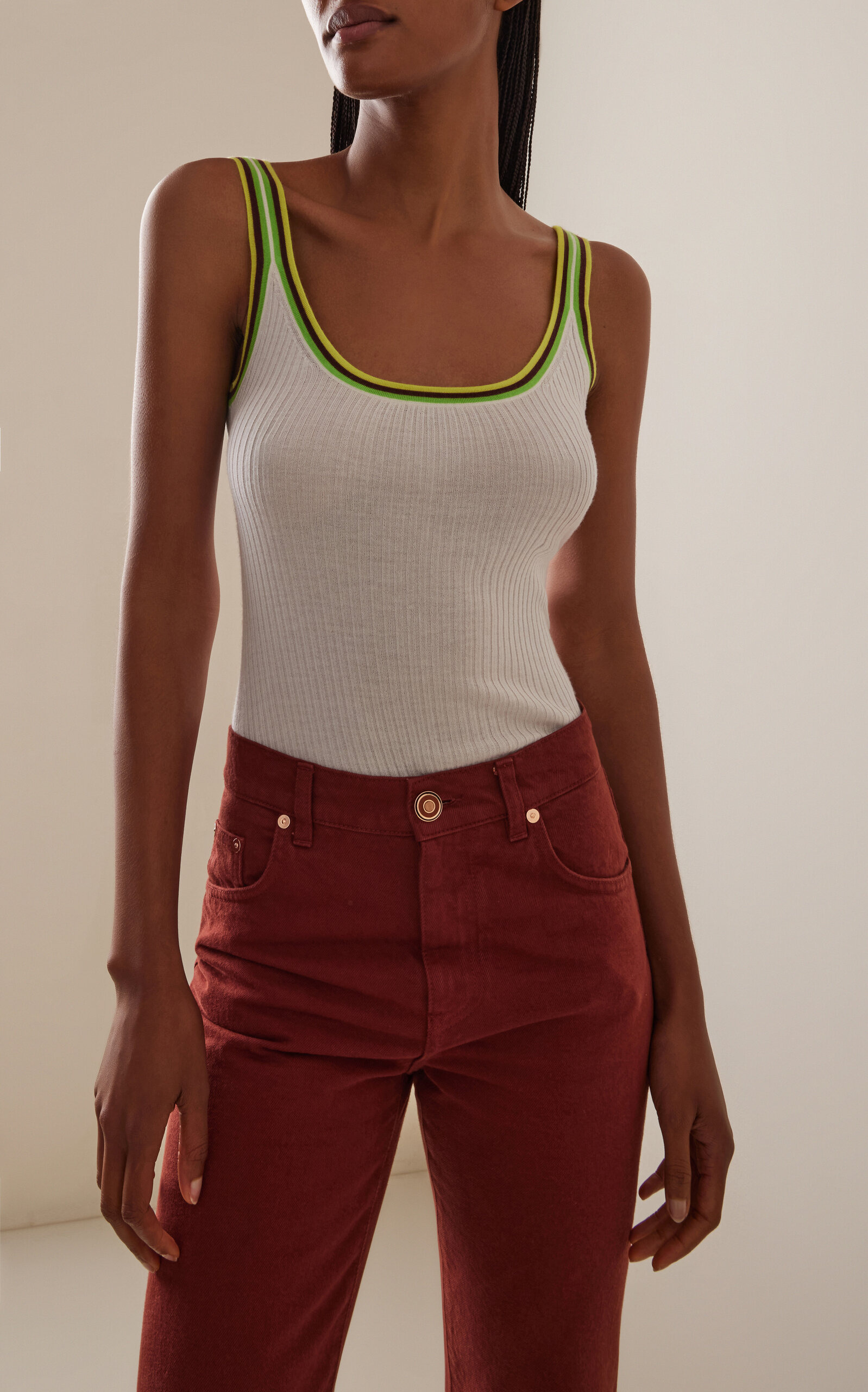 Exclusive Chen Cashmere-Silk Tank Top ivory - 2