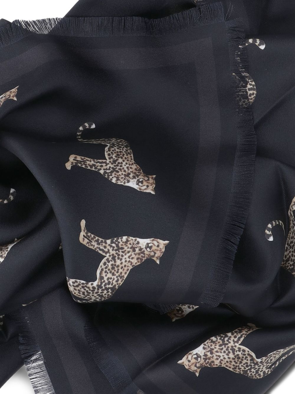 cheetah-print silk scarf - 3