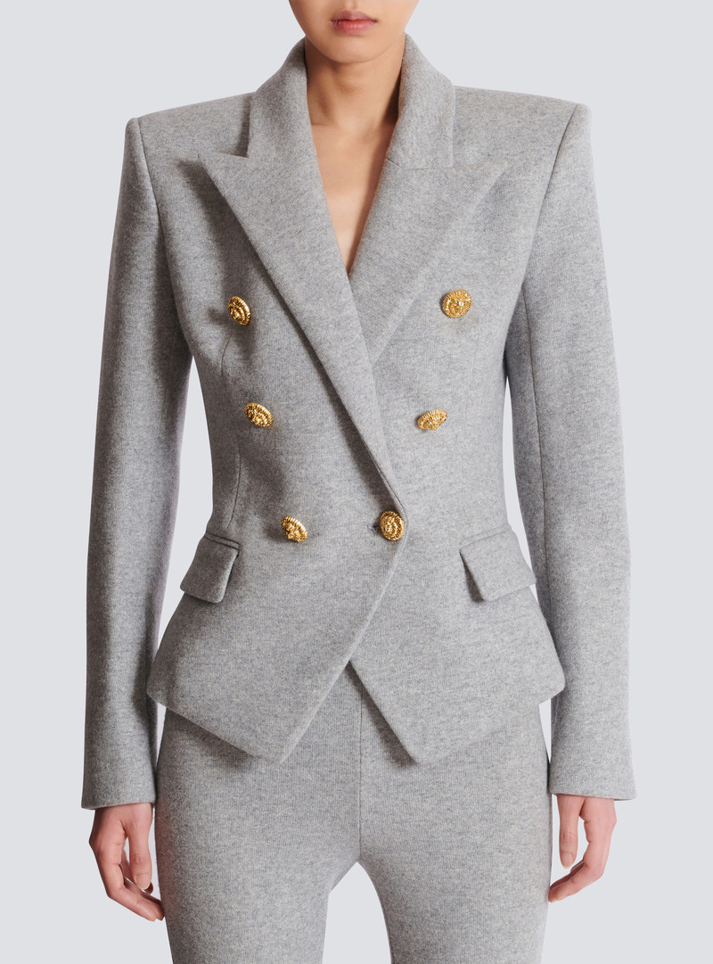 Cotton knit 6-button jacket 5