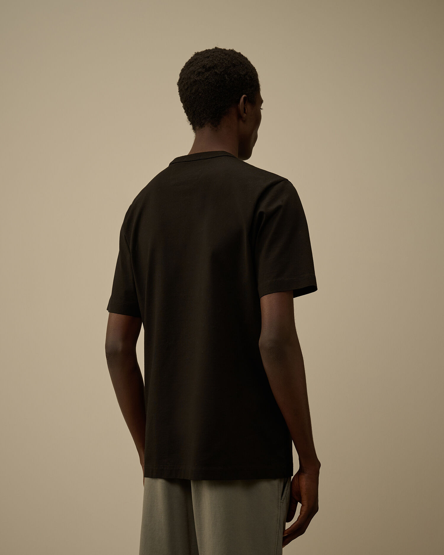 Mercerized 30/2 Jersey Twisted Short Sleeve Logo T-Shirt - 4