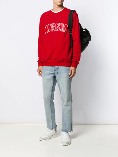 MSGM printed logo sweatshirt outlook