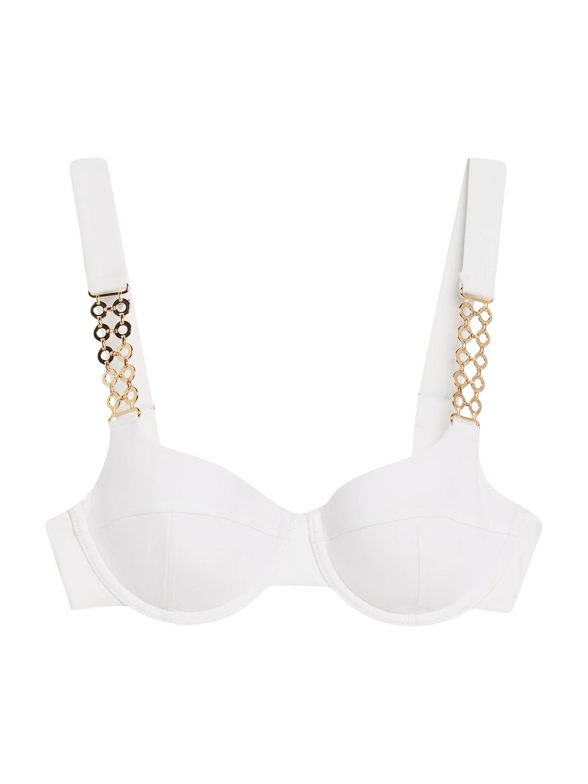 Women's Iryna Embellished Underwire Bikini Top - White - 1