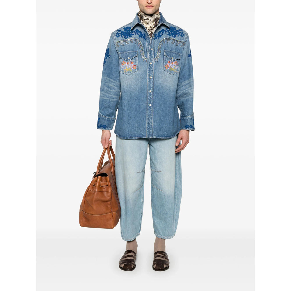 Valentino Blue Shirts Men - 5