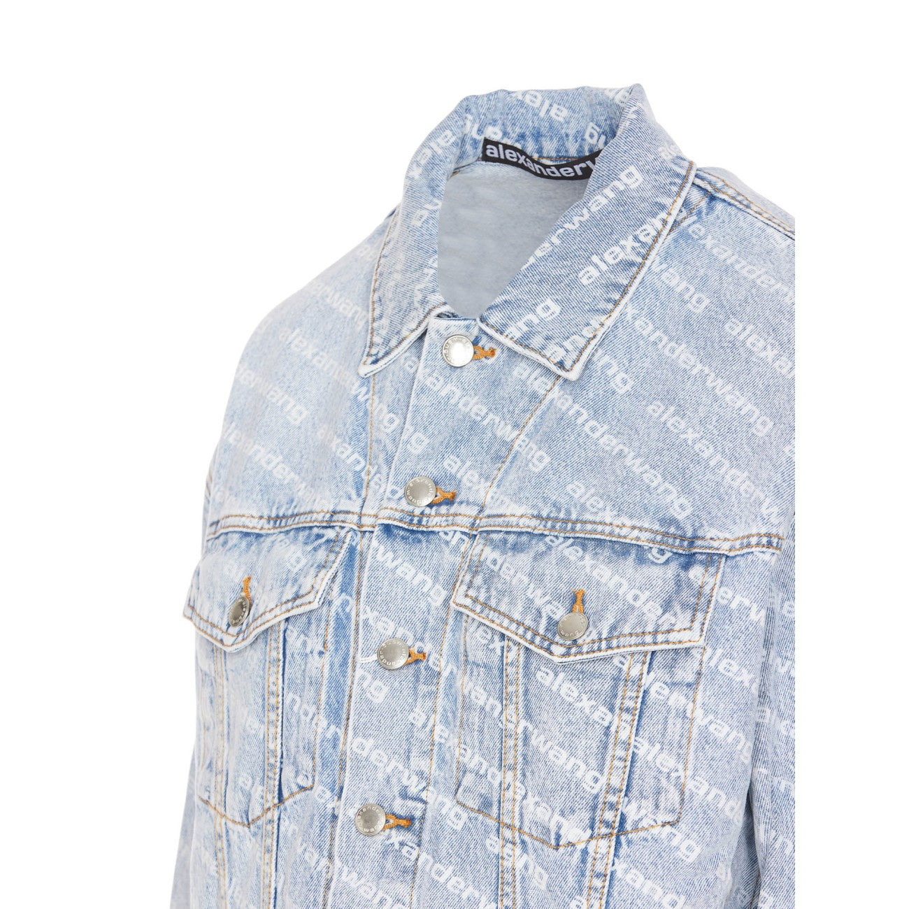 Alexander Wang Women All Over Logo Denim Jacket - 3