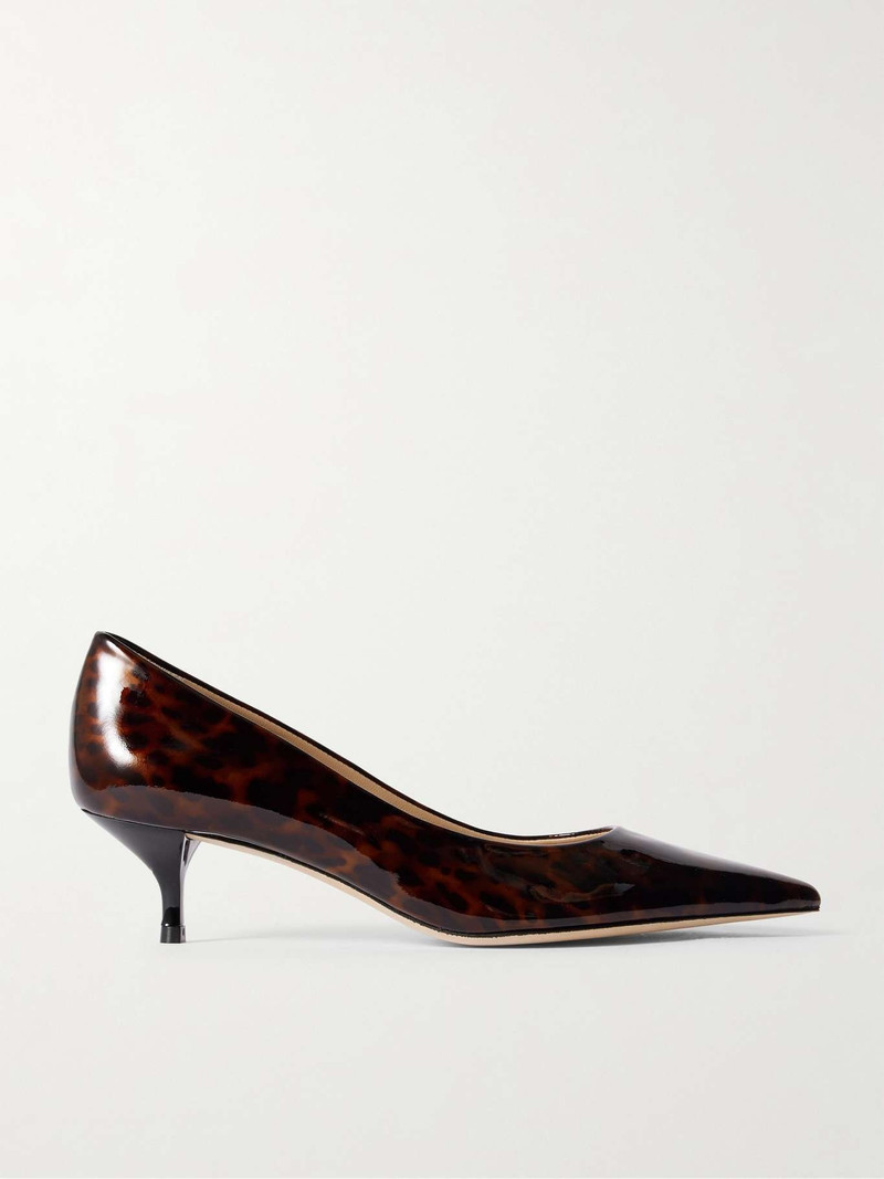 Stuart Power patent-leather pumps Tortoiseshell - 1