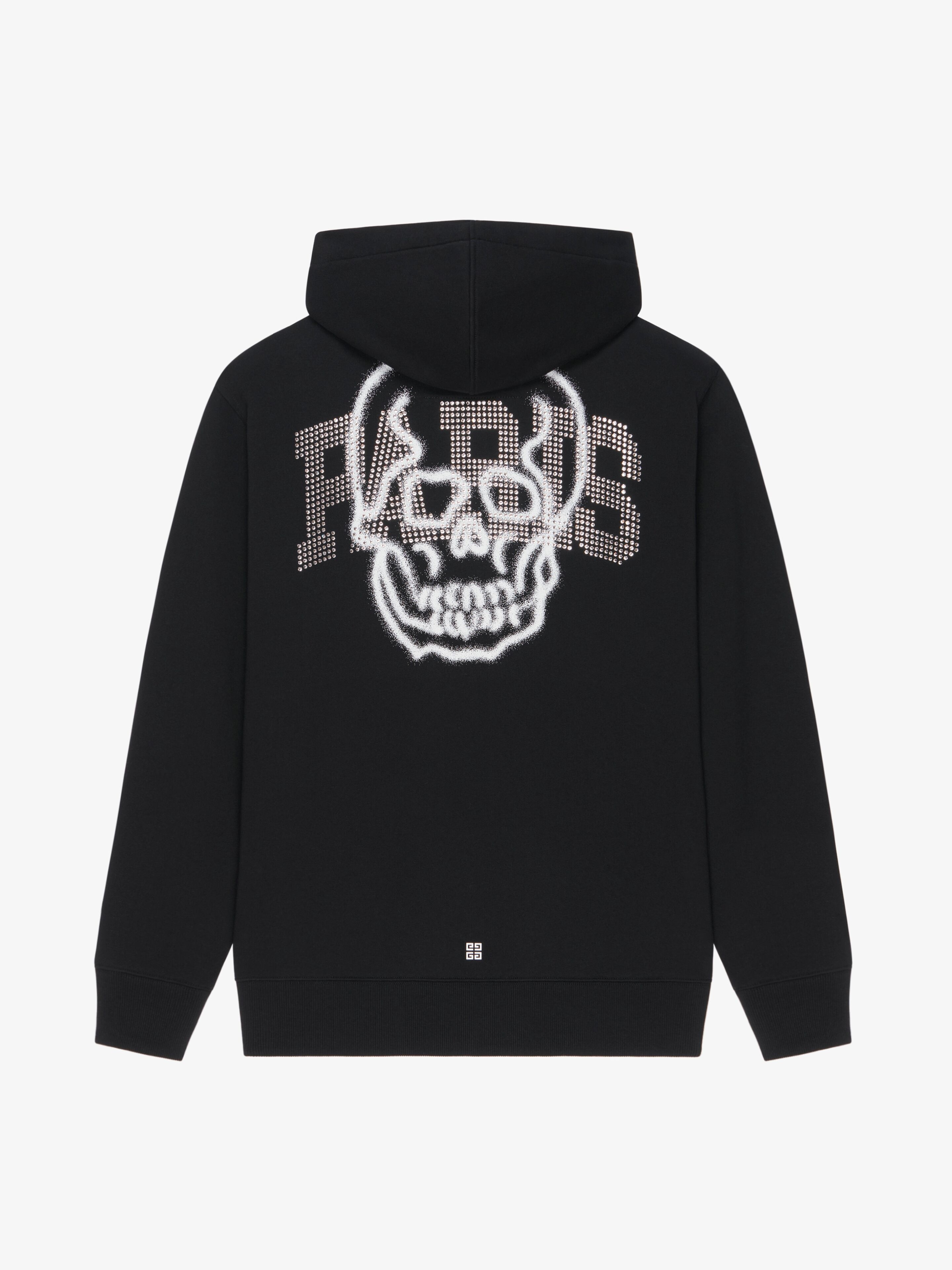 PARIS SKULL HOODIE IN FELPA WITH RHINESTONES - 5
