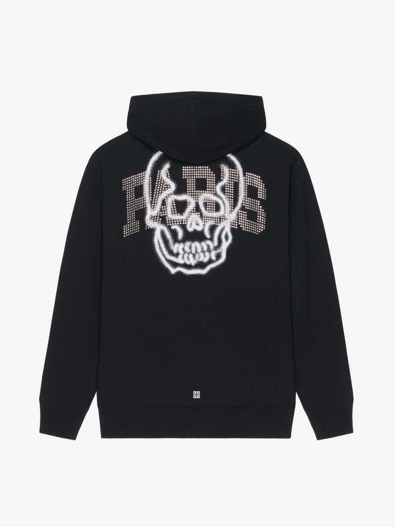PARIS SKULL HOODIE IN FELPA WITH RHINESTONES 5