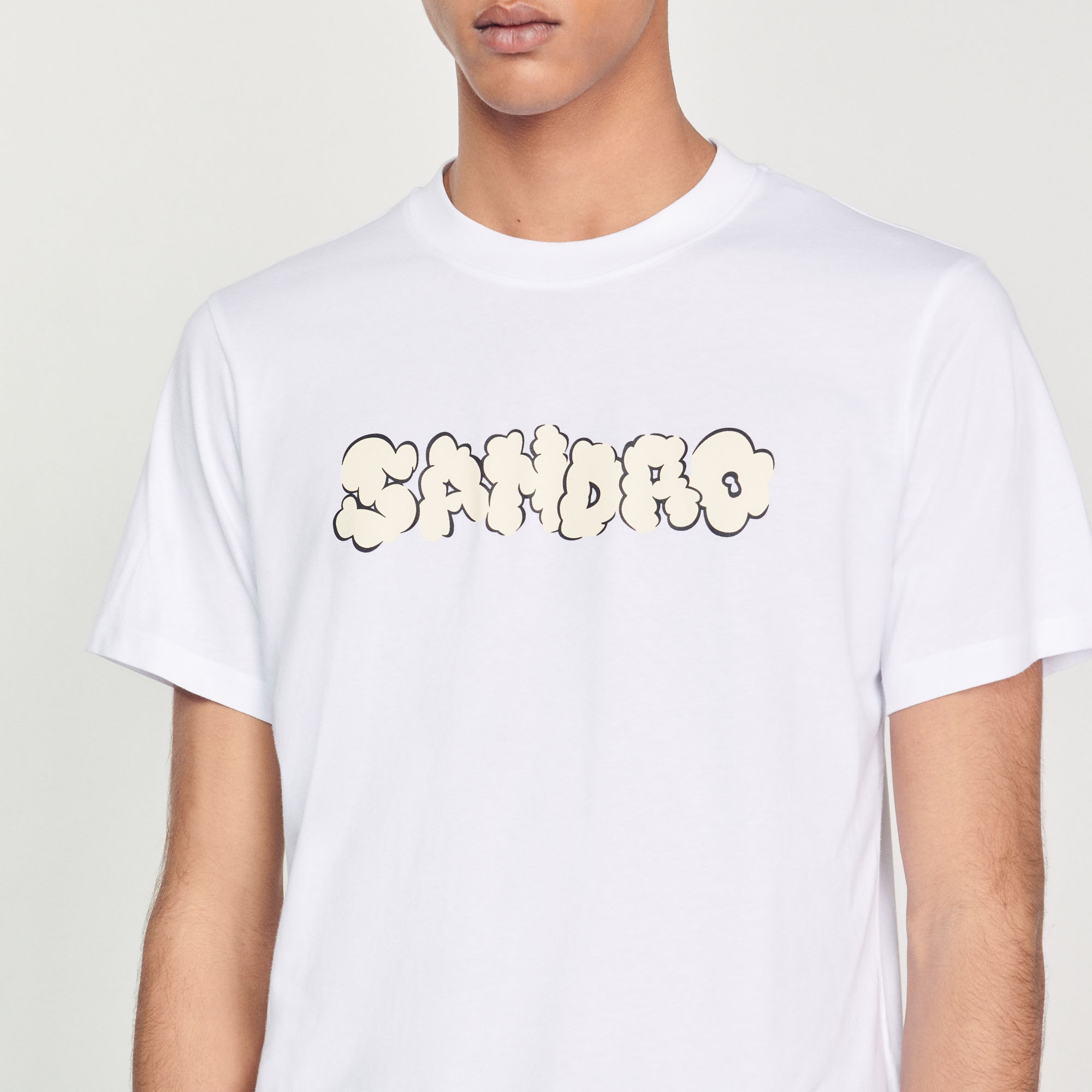 Sandro embroidery T-shirt - 4