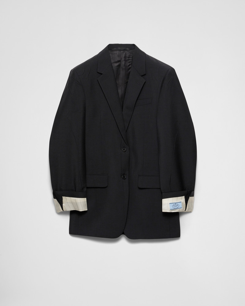 Single-breasted kid mohair jacket 1