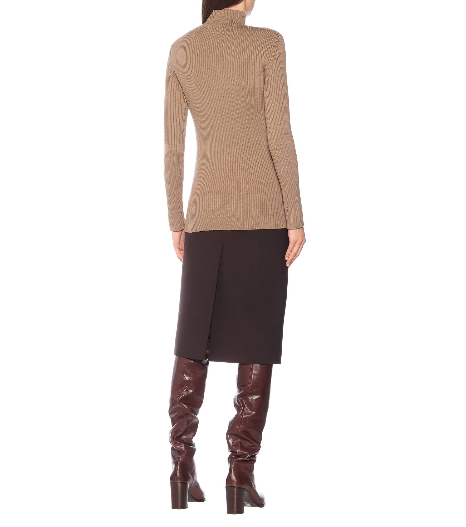 Ribbed-knit wool-blend sweater - 3