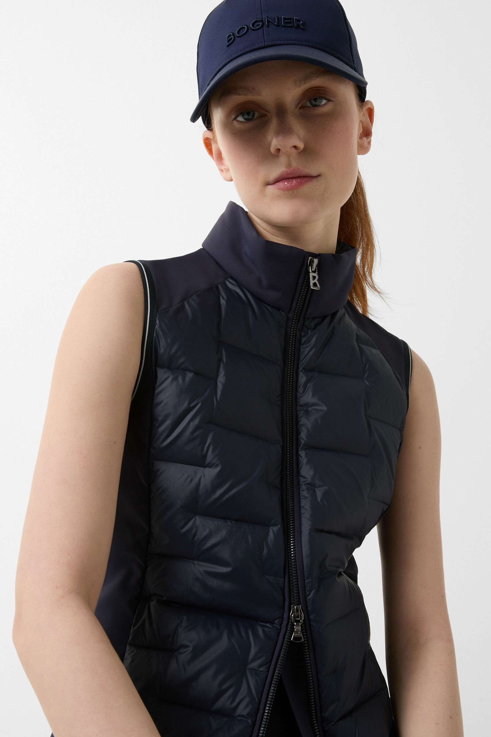 Lorina lightweight down vest in Navy blue - 5