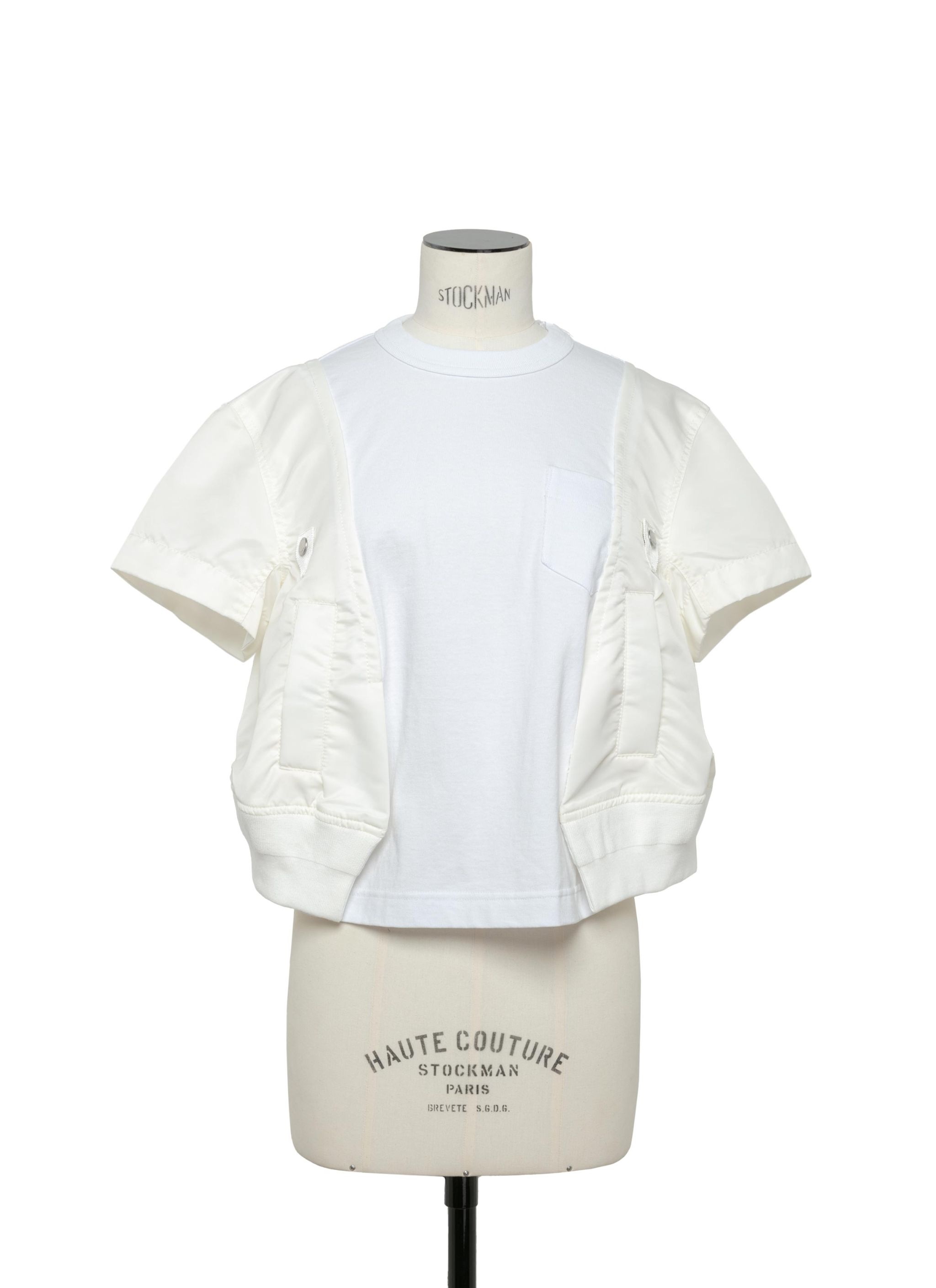 Nylon Twill x Cotton Jersey T-Shirt - 1