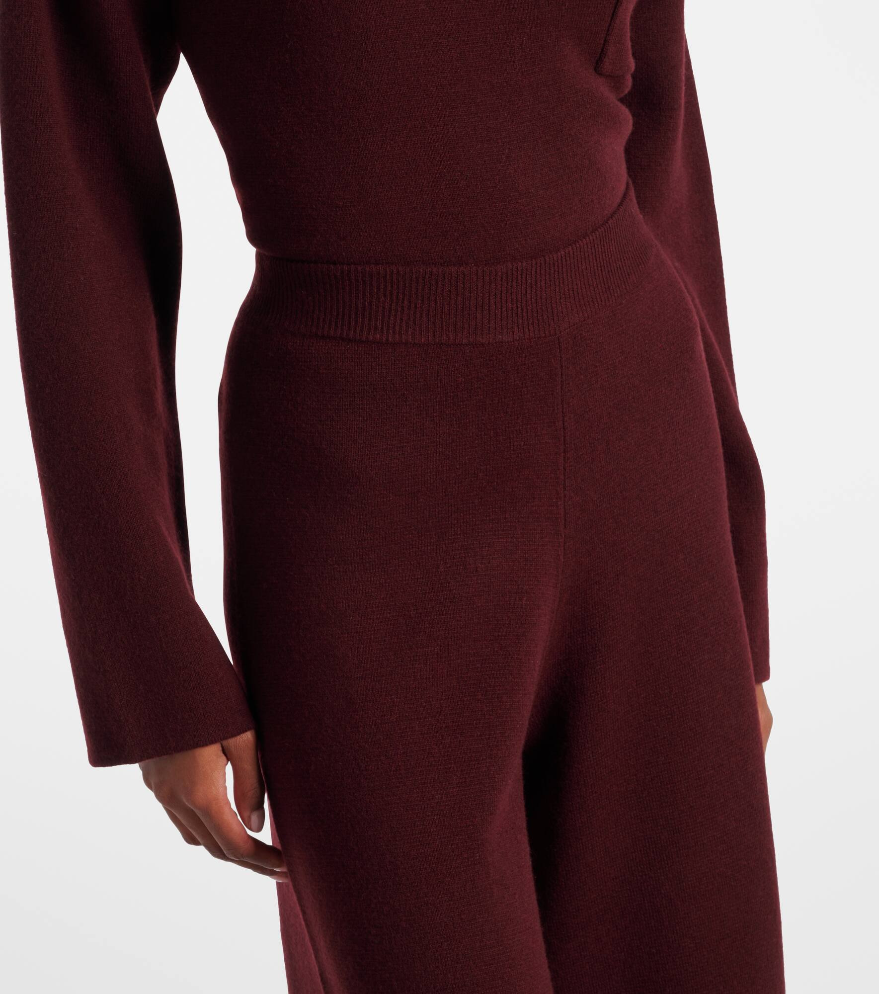 Judy wool and cashmere wide-leg pants - 4