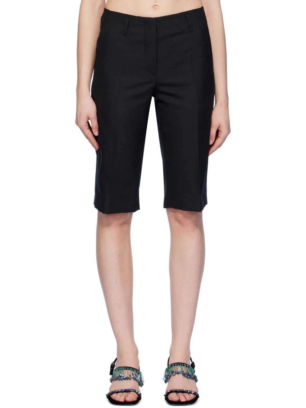 Black Four-Pocket Shorts - 1