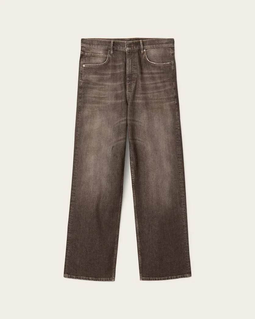LENNY LOOSE FIT WIDE LEG DENIM JEANS - 1