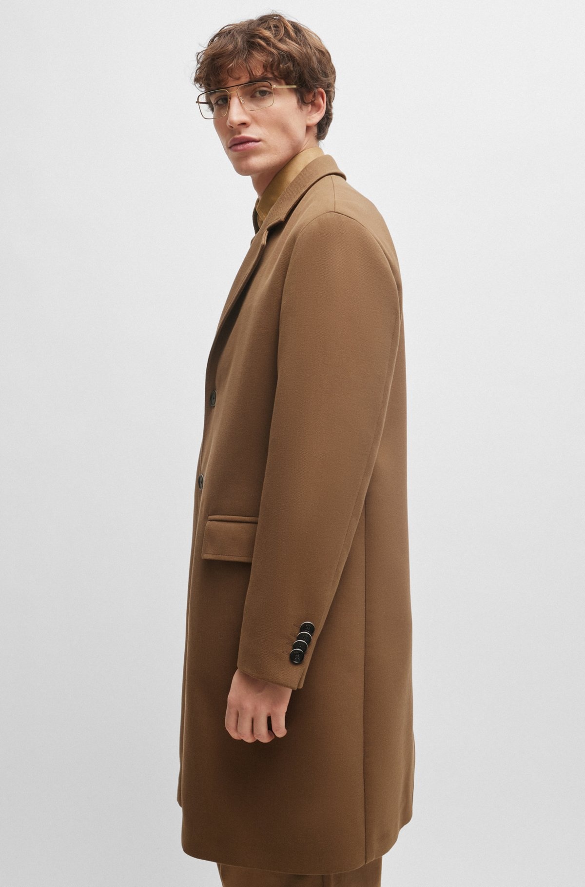 SLIM-FIT COAT IN A COTTON BLEND - 6