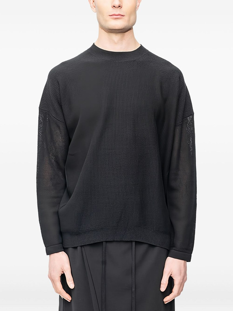 open-knit pullover sweater 1