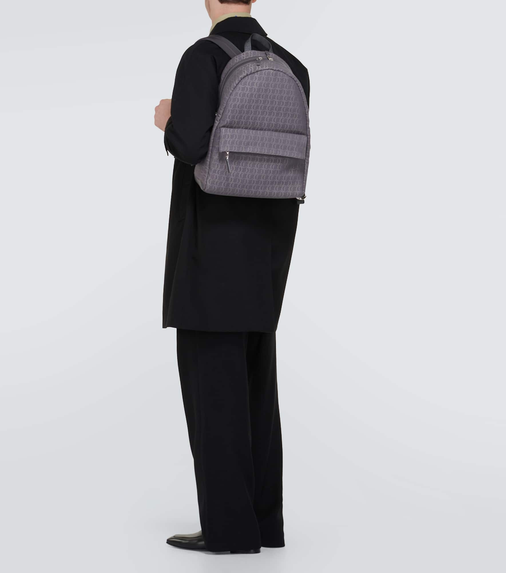 Zip N Flap logo jacquard backpack - 6